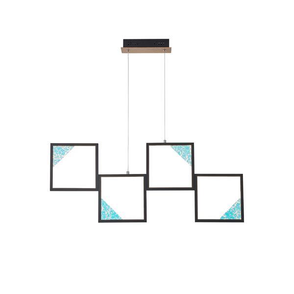 LÁMPARA DE TECHO ALUMINIO LED 36W 850lm 3000K 820x16x1340mm NEGRO ARTE ILLUMINA SQUARE