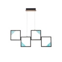 LÁMPARA DE TECHO ALUMINIO LED 36W 850lm 3000K 820x16x1340mm NEGRO ARTE ILLUMINA SQUARE