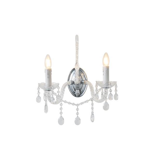 APLIQUE DE PARED METAL-VIDRIO 2xE14 MAΑ 8W 330x425mm METALIC ARTE ILLUMINA KRISTALLO