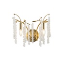 APLIQUE DE PARED DE METAL 2xE27 MÁX. 15W ΜΑΧ 15W 480x250mm CRISTAL TRANSPARENTE ARTE ILLUMINA DYNASTY