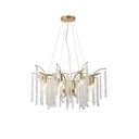 LÁMPARA DE TECHO COLGANTE METAL-VIDRIO TRANSPARENTE 8xE27 MAX 15W 720x740mm ARTE ILLUMINA DYNASTY