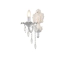 APLIQUE DE PARED ALUMINIO 2xE14 MAX 8W 350x140mm CRISTAL TRANSPARENTE ARTE ILLUMINA JEWEL