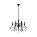 LÁMPARA DE TECHO COLGANTE METAL-CRISTAL TRANSPARENTE 6xE27 MÁX. 15W 500x720mm ARTE ILLUMINA KRISTALLO