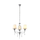 LÁMPARA DE TECHO COLGANTE METAL-TEJIDO 3xE27 MAX 15W MAX 40W 530x600mm CROMO ARTE ILLUMINA COUNTESS