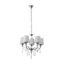 LÁMPARA DE TECHO COLGANTE METAL-TEJIDO 5xE27 MAX 15W MAX 40W 530x600mm CROMO ARTE ILLUMINA COUNTESS