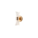 APLIQUE DE PARED ACRÍLICO CON MOTIVO DE LÍNEAS 8W 3000K 720lm 520×360mm ORO FRANCÉS ARTE ILLUMINA TELA