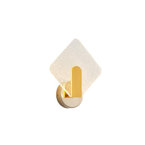 APLIQUE DE PARED ACRÍLICO 8W 3000K 720lm 540x480mm ORO ARTE ILLUMINA VOLET