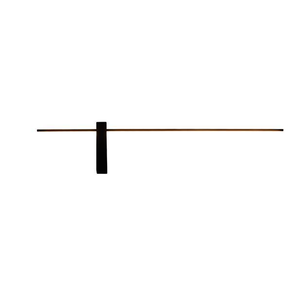 APLIQUE DE PARED METAL LED 12W 1200lm 3000K 1000x200x40mm NEGRO ARTE ILLUMINA CLIO
