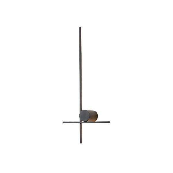 APLIQUE DE PARED METAL LED 12W 1200lm 3000K 600x200x60mm NEGRO ARTE ILLUMINA CLIO