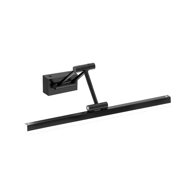 LUMINARIAS PARA BAÑO ALUMINIO 14W 720lm 3CCT(3000-4000-6000K) 400mm (BASE 80x40mm) IP44 NEGRO ARTE ILLUMINA LANO