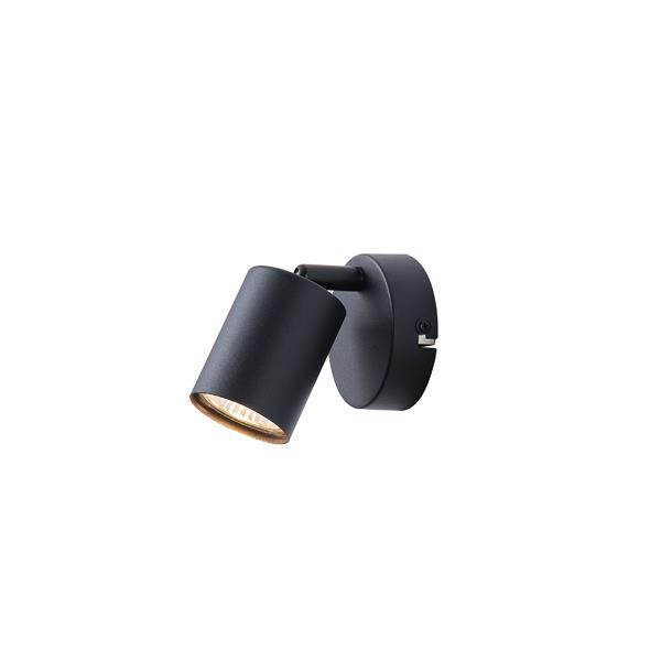 FOCO INDIVIDUAL METÁLICO 1xGU10 135x80x95 mm NEGRO ARTE ILLUMINA OLYMP
