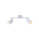 FOCO 2 LUCES METALIZADO 2xGU10 MÁX. 7W 300x80x155mm BLANCO ARTE ILLUMINA OLYMP