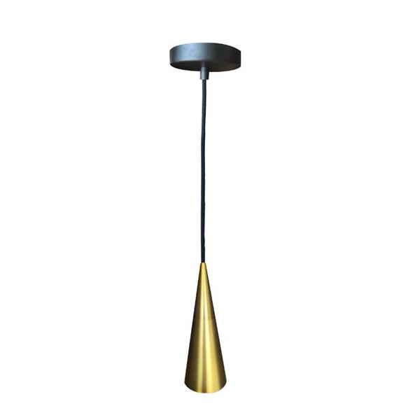 FOCO COLGANTE DE METAL CONO 16X5.8 BRONCE ANTIGUO E27 ARTE ILLUMINA SIFNOS