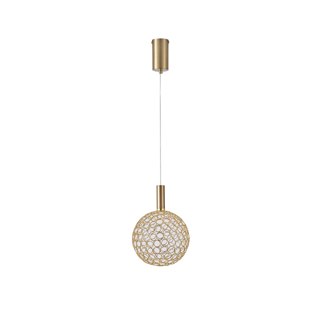 LÁMPARA DE TECHO COLGANTE BOLA LED 6.3W 648lm 3000K Ø200x1388mm ARTE ILLUMINA PERFORATO