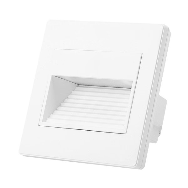 APLIQUE DE PARED EMPOTRADO 1W 86x86x40mm 3000K IP20 BLANCO ARTE ILLUMINA