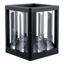 LUMINARIA SUELO DE ALUMINIO 16W 230Lm 3000K 150x150x190mm IP54 NEGRO ARTE ILLUMINA