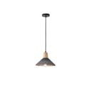 LÁMPARA DE TECHO COLGANTE CAUCHO MADERA Y HORMIGÓN 1xE27 Ø250X1680mm ARTE ILLUMINA GESSO