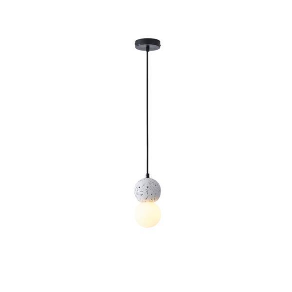 LÁMPARA DE TECHO COLGANTE DE HORMIGÓN Y VIDRIO G9 Ø100X1710mm ARTE ILLUMINA SALPICO