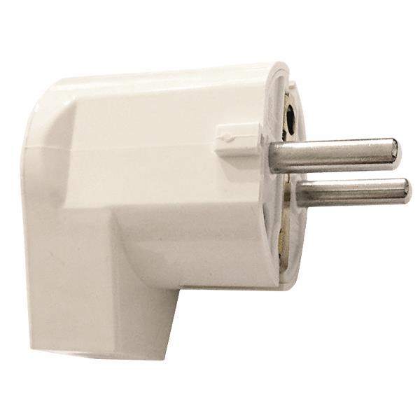 ENCHUFE MACHO TOMA LATERAL, BLANCO, 16A 250V EUROLAMP