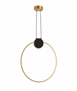 LÁMPARA DE TECHO COLGANTE ALUMINIO / SILICONE REDONDO LED 20W 1820Lm 3000K Ø595X1890mm NEGRO / BRONZE ARTE ILLUMINA AERO