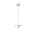 LÁMPARA DE TECHO COLGANTE ALUMINIO REDONDO SINGLE LUZ LED 8W 400Lm 3000K Ø230mm BLANCO / BLUE ARTE ILLUMINA ENIGMA