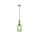 LÁMPARA DE TECHO COLGANTE CRISTAL GOFRADO 1xE27 MAX 15W 130x200x1200mm  ARTE ILLUMINA TOPACIO 