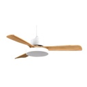 VENTILADOR DECORATIVO CON ASPAS DE MADERA CON LUZ LED Y CONTROL Ø122 DC 35W