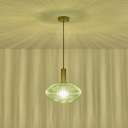 LÁMPARA DE TECHO COLGANTE DE CRISTAL REPUJADO 1xΕ27 MÁX 15W Ø300mm ARTE ILLUMINA TOPACIO