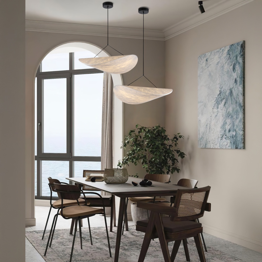 LÁMPARA DE TECHO COLGANTE LED 12W 540lm 3000K Ø500mm BLANCO ARTE ILLUMINA NEFI
