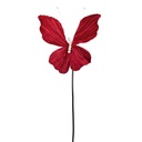 MARIPOSA CON PERLAS BLANCAS Y TERCIOPELO BURDEOS ALAS, 70X175CM