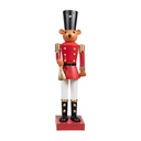 OSO DE PELUCHE SOLDADO, ROJO, METAL, 33X28X119.5CM