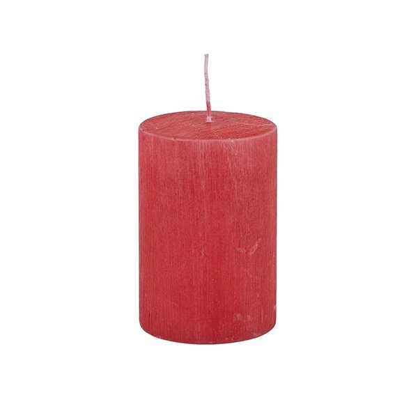 VELA CILÍNDRICA ROJO RAYADO JAZMÍN AROMA 7X10CM