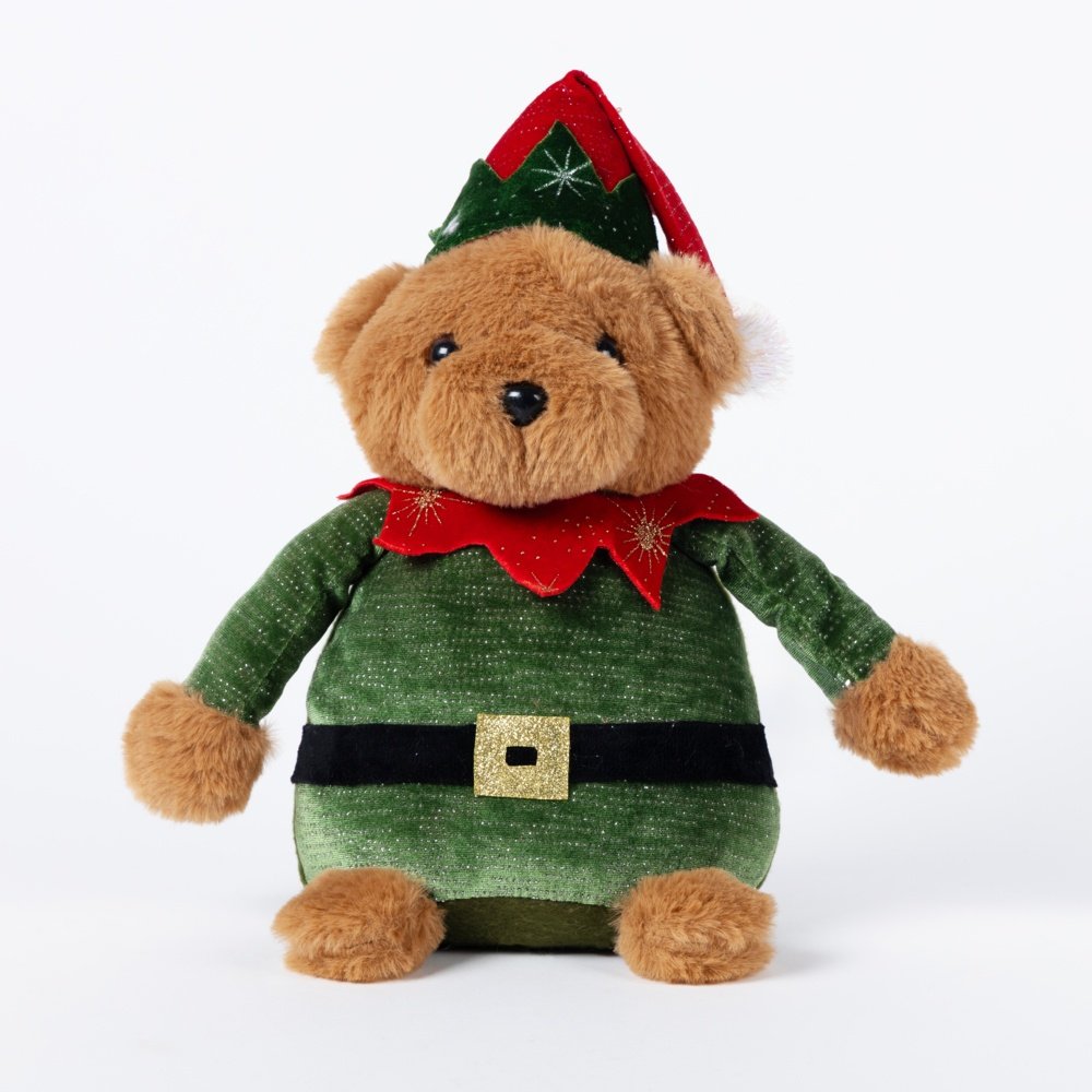 ELFO OSO, VERDE, 31X32CM