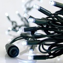 GUIRNALDA LINEAL, 100 LED 5MM CON VASOS, 230V, 2 CONECTORES HASTA 9 JUEGO, VERDE CABLE DE GOMA, LED BLANCO CADA 10CM, IP65 (NO CABLE DE ALIMENTACIÓN)