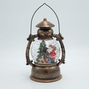 ILUMINADO FAROL CON PAPÁ NOEL, CON CON AGUA EN EL INTERIOR, A PILAS, TEMPORIZADOR, 14X11X20.50CM