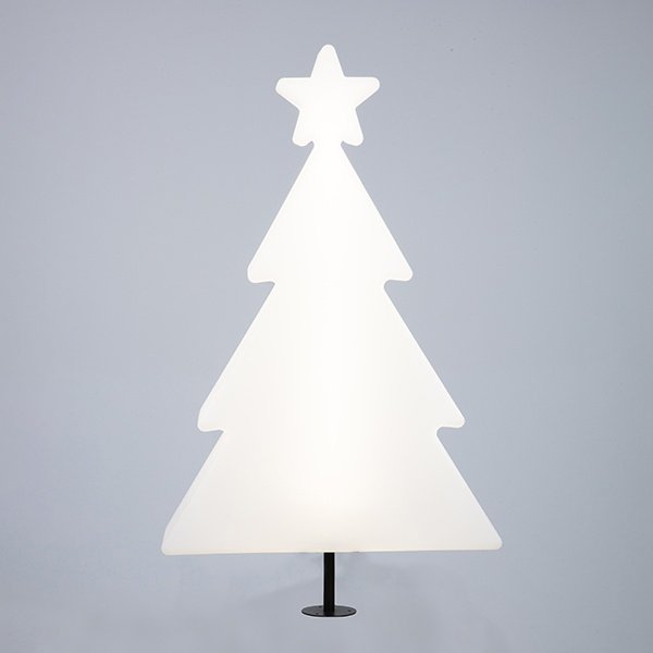 ILUMINADO CÁLIDO BLANCO ÁRBOL DE NAVIDAD, DISEÑO DE SUELO 3D, 5V ADAPTADOR, PE PANTALLA CON METAL POSTE, TEMPORIZADOR, LED BLANCO CÁLIDO, L48.5XW16XH97CM, CABLE DE ALIMENTACIÓN 3M, IP44