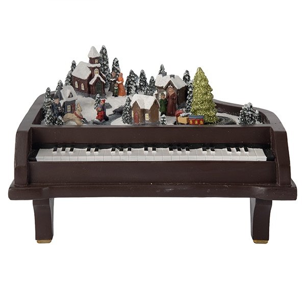 PIANO CON NAVIDAD ESCENA, A PILAS, 23.5X25X15.5CM