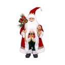 PAPÁ NOEL CON ROJO TERCIOPELO CAPA Y CIPRÉS PANTALONES, 60CM