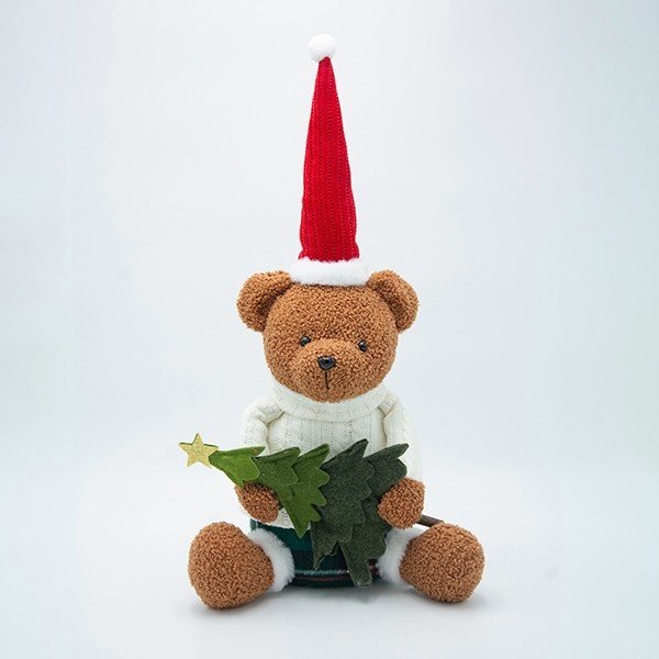 SENTADO OSO CON ÁRBOL, 50CM