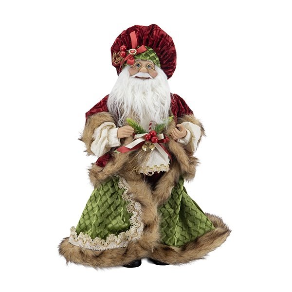 PAPÁ NOEL EN A TERCIOPELO BARROCO VESTIDO, 45CM