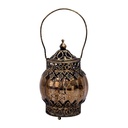 FAROL LED METÁLICO - CRISTAL DORADO - NEGRO - NARANJA 10X10X16CM