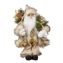 PAPÁ NOEL CON BEIGE PELO TRAJE 30CM
