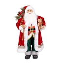 PAPÁ NOEL CON ROJO TERCIOPELO CAPA Y CIPRÉS PANTALONES, 90CM