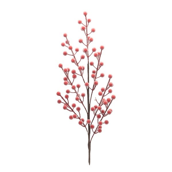 RAMA CON ESCARCHADO BAYAS, 60CM