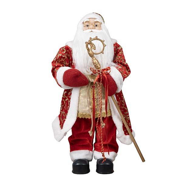 PAPÁ NOEL CON ROJO ELEGANTE ROPA, 60CM