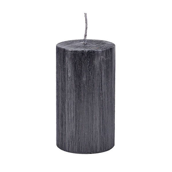 VELA CILÍNDRICA NEGRO PERLA 7X12CM