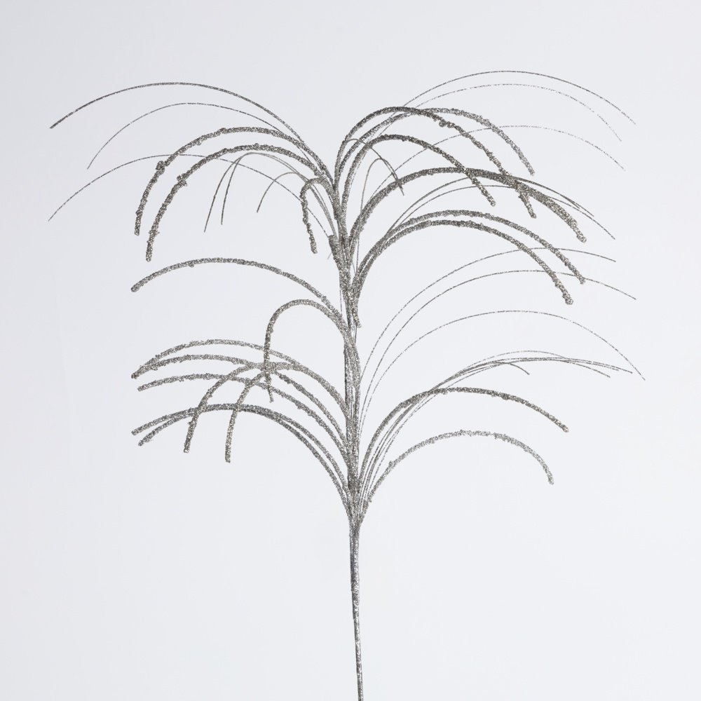 HIERBA CON PLATEADO PURPURINA, 89CM