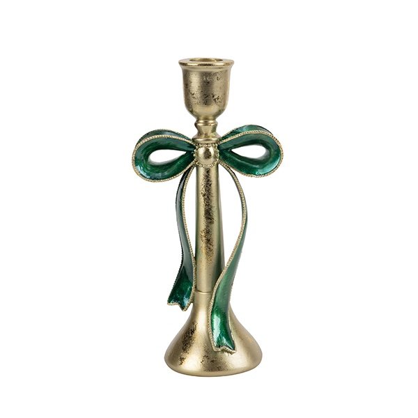 CANDELABRO CON ESMERALDA LAZO, POLIRRESINA, 26.2 CM
