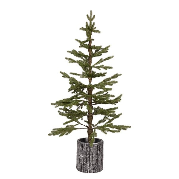 PE ÁRBOL EN A GRIS MACETA, 120CM