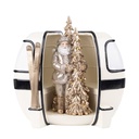 DECORATIVO CABLE COCHE CON PAPÁ NOEL, POLIRRESINA, ILUMINADO, A PILAS, 36.3X28X35.7CM